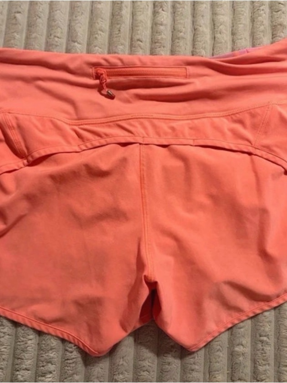 lululemon athletica Coral Zip-Back Athletic Shorts